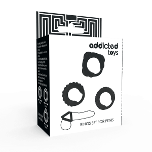 Addicted Toys  C-ring Set Black Cock Rings | SEX Shop Ireland