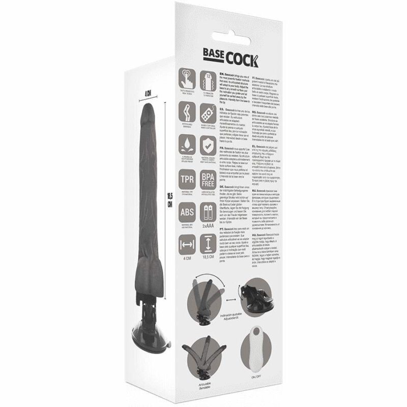 Basecock Realistic Bendable Remote Control Black 18.5 Cm Remote Control Vibrators | SEX Shop Ireland 9