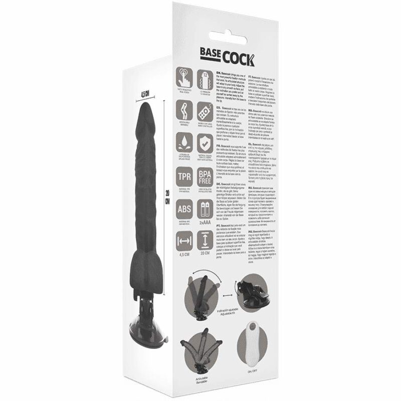 Basecock Realistic Bendable Remote Control Black 20 Cm Masturbators for Women | SEX Shop Ireland 9