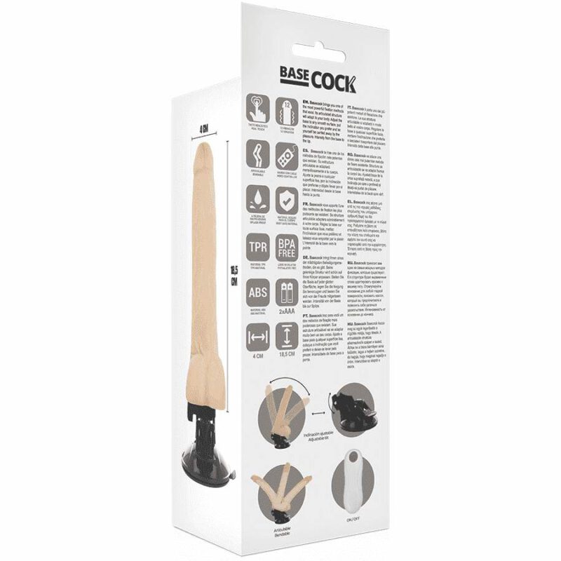 Basecock Realistic Bendable Remote Control Flesh 18.5 Cm Remote Control Vibrators | SEX Shop Ireland 9