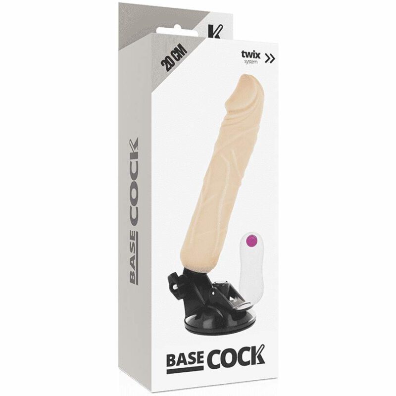 Basecock Realistic Vibrator Remote Control Flesh 20 Cm Clitoral Stimulators | SEX Shop Ireland 7