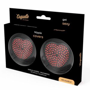 Coquette Chic Desire  Nipple Covers Heart Black / Red Fashion & Lingerie | SEX Shop Ireland
