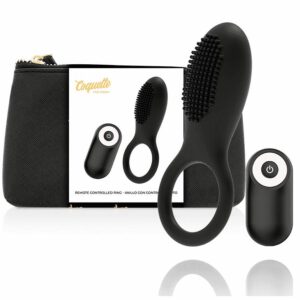 Coquette Cock Ring Remote Control Rechargeable Black/ Gold Remote Control Vibrators | SEX Shop Ireland