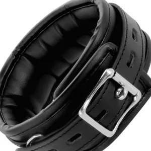 Darkness Black Soft Collar With Leash Leather BDSM Collars | SEX Shop Ireland 3