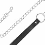 Darkness Black Soft Collar With Leash Leather BDSM Collars | SEX Shop Ireland 9