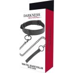 Darkness Thin Black Full Collar  With Leash BDSM Collars | SEX Shop Ireland 9