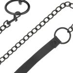 Darkness Thin Black Full Collar  With Leash BDSM Collars | SEX Shop Ireland 11