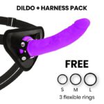 Delta Club Toys Arnes + Dong Purple Silicone 20 X 4cm Strap-Ons | SEX Shop Ireland 13
