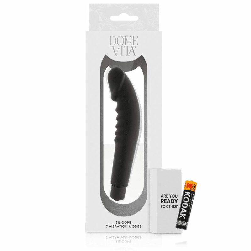 Dolce Vita  Realistic Pleasure Black Silicone Classic Vibrators | SEX Shop Ireland 5