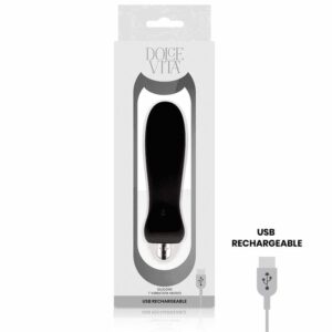 Dolce Vita Rechargeable Vibrator Five Black 10 Speeds Clitoral Stimulators | SEX Shop Ireland 3