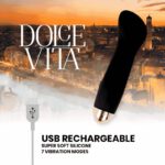 Dolce Vita Rechargeable Vibrator One Black 7 Bullet Vibrators | SEX Shop Ireland 11