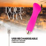 Dolce Vita Rechargeable Vibrator One Pink 10 Speed Bullet Vibrators | SEX Shop Ireland 11