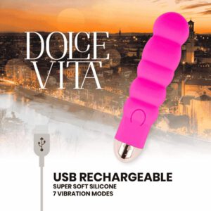 Dolce Vita Rechargeable Vibrator Six Pink 7 Speeds Clitoral Stimulators | SEX Shop Ireland 3