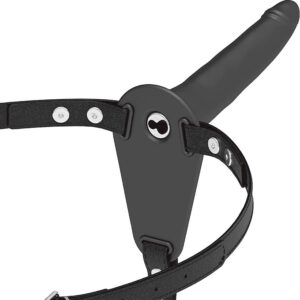 Fetish Submissive Silicone Strap-on Vibrator Black 15cm Sex Toys | SEX Shop Ireland