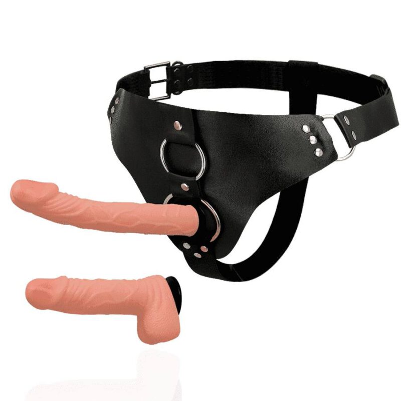 Harness Attraction Murdock 1 + 1 Dong  Flesh 19.8 + 15cm   X 4cm Sex Toys | SEX Shop Ireland 5