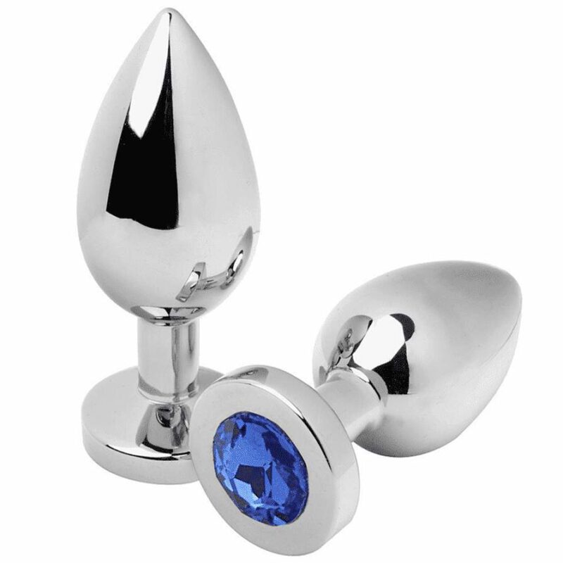 Metalhard Anal Plug Diamond Blue Small 5.71cm Butt Plugs | SEX Shop Ireland 4