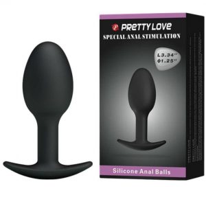 Pretty Love Ergonomic Silicone Anal Plug Anchor Design 6.5 Cm Black Butt Plugs | SEX Shop Ireland