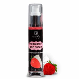 Secret Play Lubricant 2-1 Heat Effect Strawberry & Cream 50ml Flavours Lubes | SEX Shop Ireland