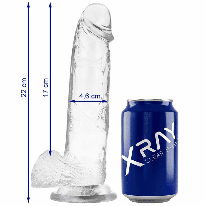 Xray Clear Cock With Balls  22cm X 4.6cm Dildos | SEX Shop Ireland 4