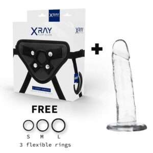 Xray Harness + Clear Cock 18cm X 4cm Strap-Ons | SEX Shop Ireland 3