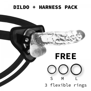 Xray Harness + Clear Cock With Balls  20cm X 4.5cm Strap-Ons | SEX Shop Ireland