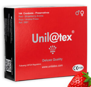 Unilatex Red / Strawberry Preservatives 144 Units All Condom Box Sizes | SEX Shop Ireland