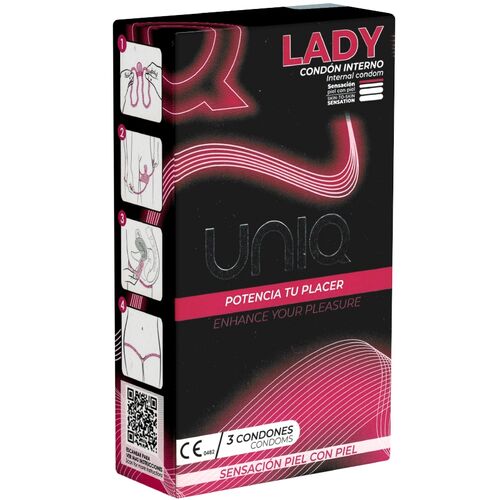 UNIQ – LADY CONDOM LATEX FREE FEMALE CONDOMS WITH GARTER BELT 3 UNITS All Condom Box Sizes | SEXstore.ie 4 UNIQ – LADY CONDOM LATEX FREE FEMALE CONDOMS WITH GARTER BELT 3 UNITS All Condom Box Sizes | SEXstore.ie 4
