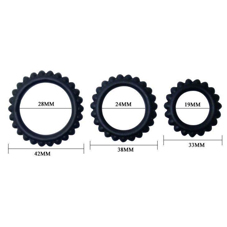 Baile  Titan Set 3pcs Cock Ring Black 2.8 + 2.4 + 1.9 Cm Cock Rings | SEX Shop Ireland 7 Baile  Titan Set 3pcs Cock Ring Black 2.8 + 2.4 + 1.9 Cm Cock Rings | SEX Shop Ireland 7