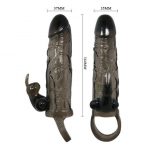 Brave Man Penis Cover With Rabbit  Black 16.5 Cm Penis Extenders & Sleeves | SEX Shop Ireland 17