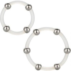 Calex Steel Beaded Silicone Ring Set Cock Rings | SEX Shop Ireland
