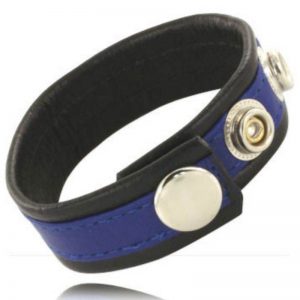 Leather Body Cock And Ball Strap With Snaps – Black And Blue BDSM Toys & Accessories | SEX Shop Ireland