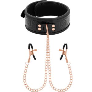 Begme Black Edition Collar With Nipple Clamps BDSM Toys & Accessories | SEX Shop Ireland