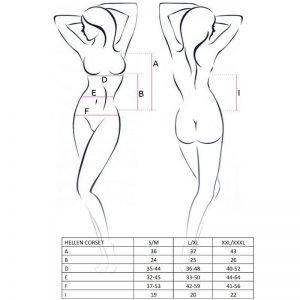 Passion Woman Hellen Corset Black L/xl Corset Lingerie | SEX Shop Ireland 3