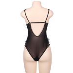Subblime Queen Plus Floral Lace And Fringed Black Teddy Bodysuits | SEX Shop Ireland 10