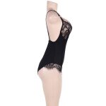 Subblime Queen Plus Teddy With Clears And Fringes Black Bodysuits | SEX Shop Ireland 8