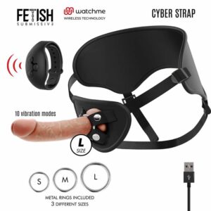 Cyber Strap Harness With Dildo Remote Control Watchme Technology L Remote Control Vibrators | SEX Shop Ireland