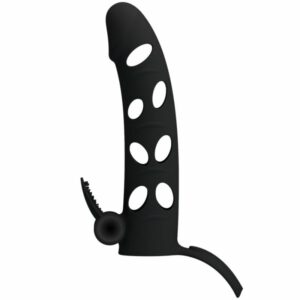 Pretty Love Vibrating Silicone Penis Sleeve With Ball Straps 15.2 Cm Penis Extenders & Sleeves | SEX Shop Ireland 3