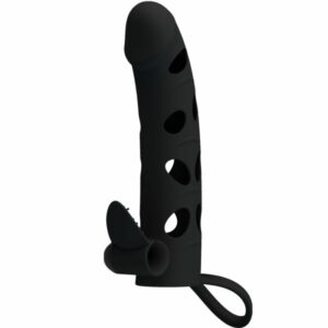 Pretty Love Vibrating Silicone Penis Sleeve With Ball Straps 15.2 Cm Penis Extenders & Sleeves | SEX Shop Ireland