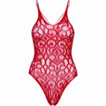 Leg Avenue Seamless Scroll Lace Teddy – Red Bodysuits | SEX Shop Ireland 13