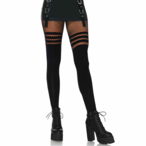 Leg Avenue Pantyhouse Wit Fisnhet Stripes Fashion & Lingerie | SEX Shop Ireland
