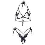 Leg Avenue Two Pieces Set Bra And Panty Of Butterflies & Pearls One Size – Black Fashion & Lingerie | SEX Shop Ireland 13