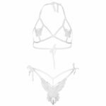 Leg Avenue Two Pieces Set Bra And Panty Of Butterflies & Pearls One Size – White Fashion & Lingerie | SEXstore.ie 13