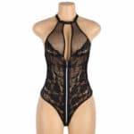 Subblime Floral Lace Zipper Teddy S/m Bodysuits | SEX Shop Ireland 14