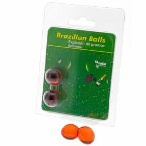 Taloka – 2 Brazilian Balls Strawberries & Champagne Intimate Gel Flavours Lubes | SEX Shop Ireland