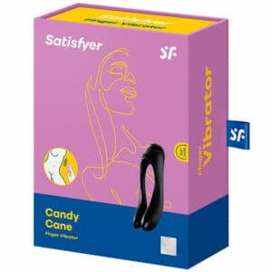Satisfyer Candy Cane Finger Vibrator Black Clitoral Stimulators | SEX Shop Ireland 3