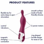 Satisfyer A-mazing 1 A-spot Vibrator – Berry Clitoral Stimulators | SEX Shop Ireland 11