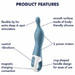 Satisfyer A-mazing 1 A-spot Vibrator – Blue Clitoral Stimulators | SEX Shop Ireland 11