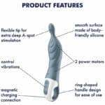 Satisfyer A-mazing 2 A-spot Vibrator – Grey Clitoral Stimulators | SEX Shop Ireland 11