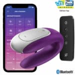 Satisfyer Double Fun Partner Vibrator – Purple Clitoral Stimulators | SEX Shop Ireland 15