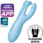 Satisfyer Threesome 4 Vibrator – Blue Clitoral Stimulators | SEX Shop Ireland 8